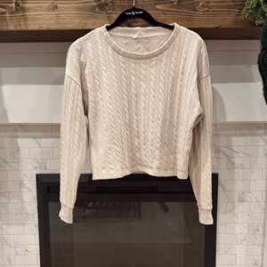 Olive & Oak Cream Knit Sweater